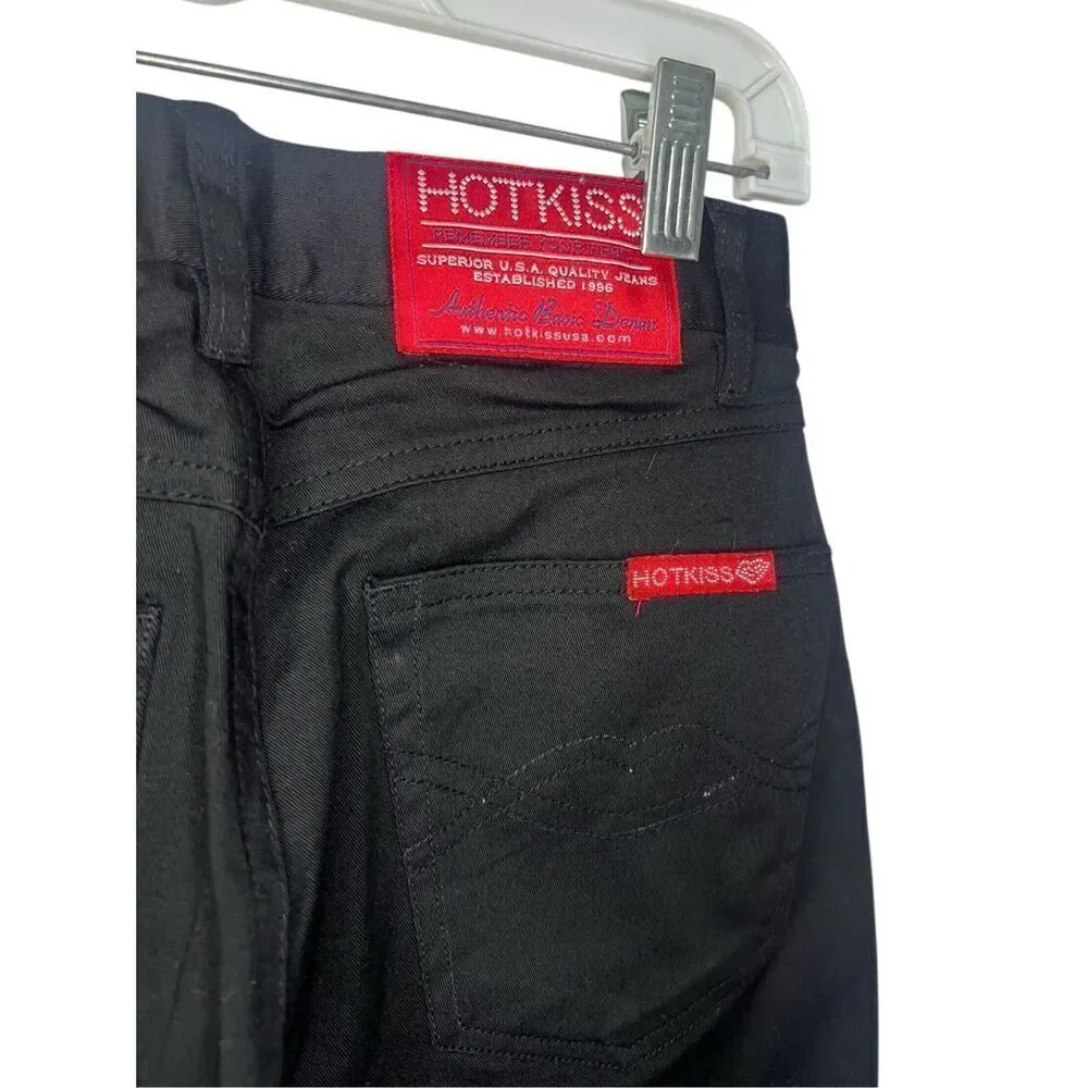 Vintage Hot‎ Kiss Women’s 1 Black Flare Jeans Low Rise Y2K